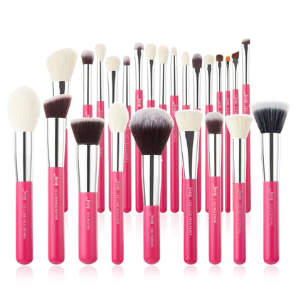 Jessup Makeup brushes set 25pcs Make up Brush Professional ,Natural-Synthetic Foundation Powder Blending Eyeshadow T195