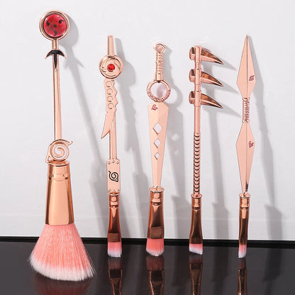 10pcs Anime Makeup Brushes Set Cosmetic Powder Eyeshadow Eyebrow Lip Make Up Tools Sharingan Akatsukic For Fans Brush Maquiagem