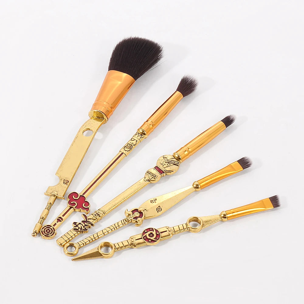 10pcs Anime Makeup Brushes Set Cosmetic Powder Eyeshadow Eyebrow Lip Make Up Tools Sharingan Akatsukic For Fans Brush Maquiagem