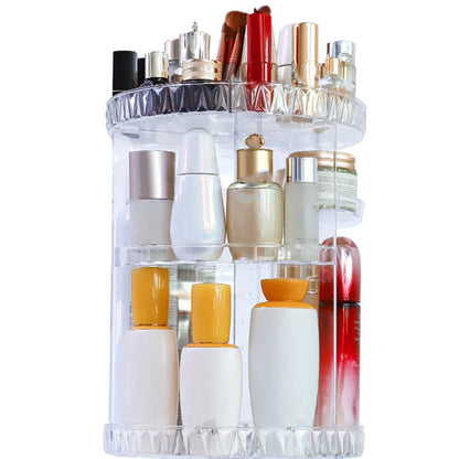 360 Degree Rotation Make Up Organizer Box Cosmetic Organizer Transparent Fashion Spin Multi-Function Cosmetics Storage Box