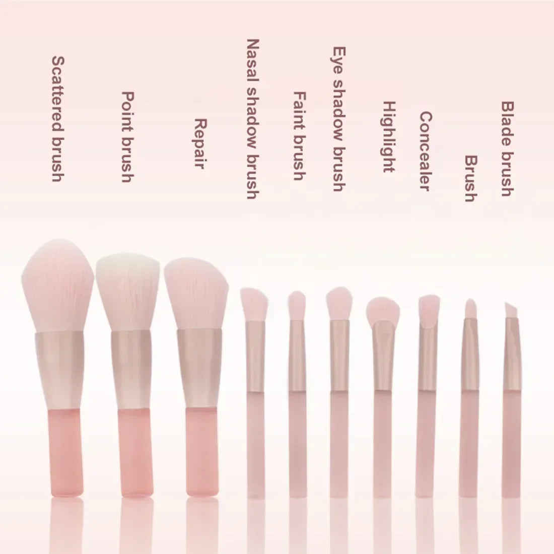 10Pcs/Lot Soft Fluffy Makeup Brushes Set Eye Shadow Foundation Brush Women Cosmetic Powder Blush Brush Make Up Beauty Tool