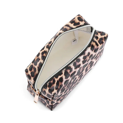 Women Leopard Print Cosmetic Bag