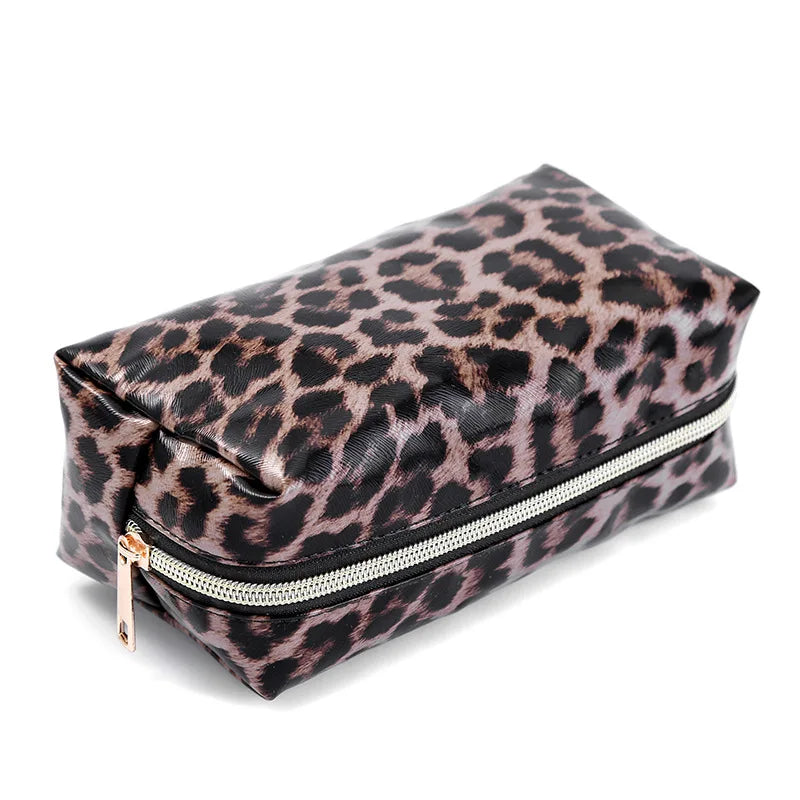 Women Leopard Print Cosmetic Bag