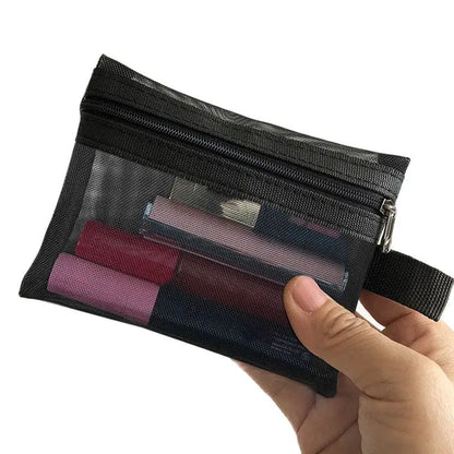 Mesh Makeup Bag Girl Women's Cosmetic Bag Organizer Portable Small Pouch