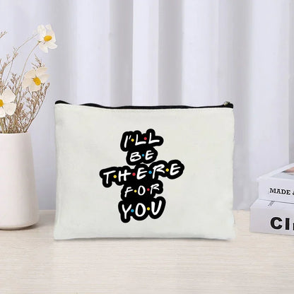 TV Show Friends Makeup Bag for Women Travel Cosmetic Organizer Kawoii Purse Eco-friendly Canvas Make up Pouch Bags Pencil Case