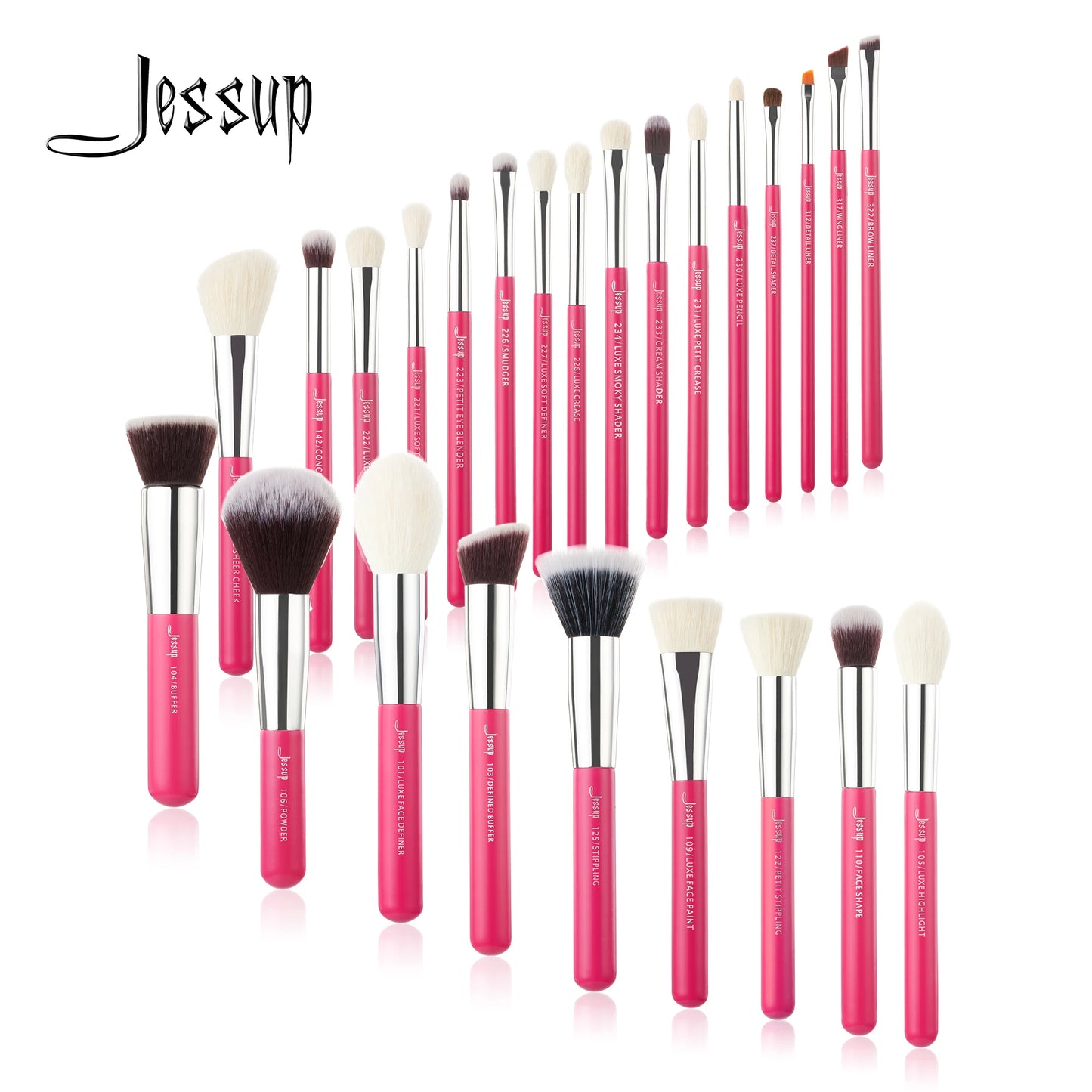 Jessup Makeup brushes set 25pcs Make up Brush Professional ,Natural-Synthetic Foundation Powder Blending Eyeshadow T195