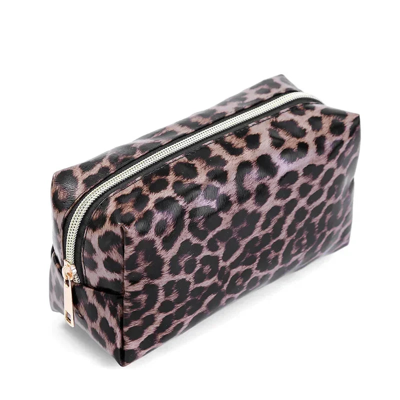 Women Leopard Print Cosmetic Bag