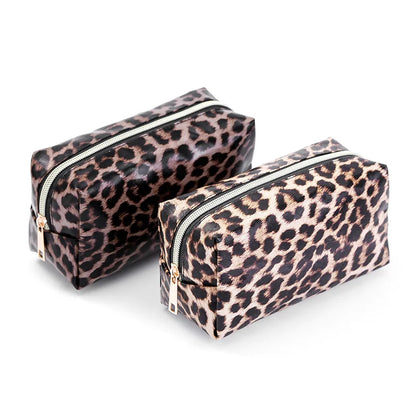 Women Leopard Print Cosmetic Bag