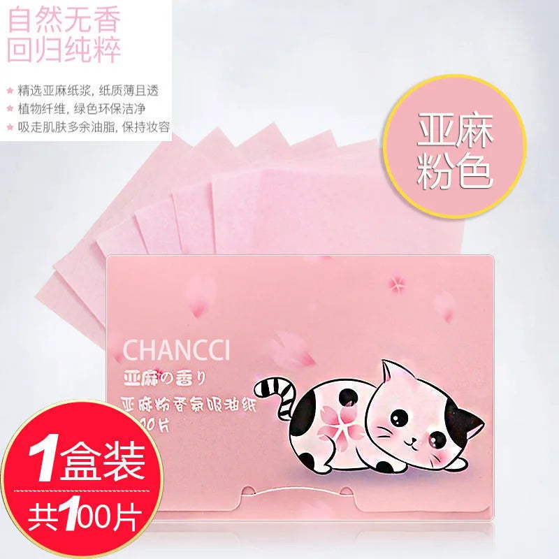 Facial Oil-absorbing Paper, Portable and Removable, Scented Facial Tissue, Make-up Artist