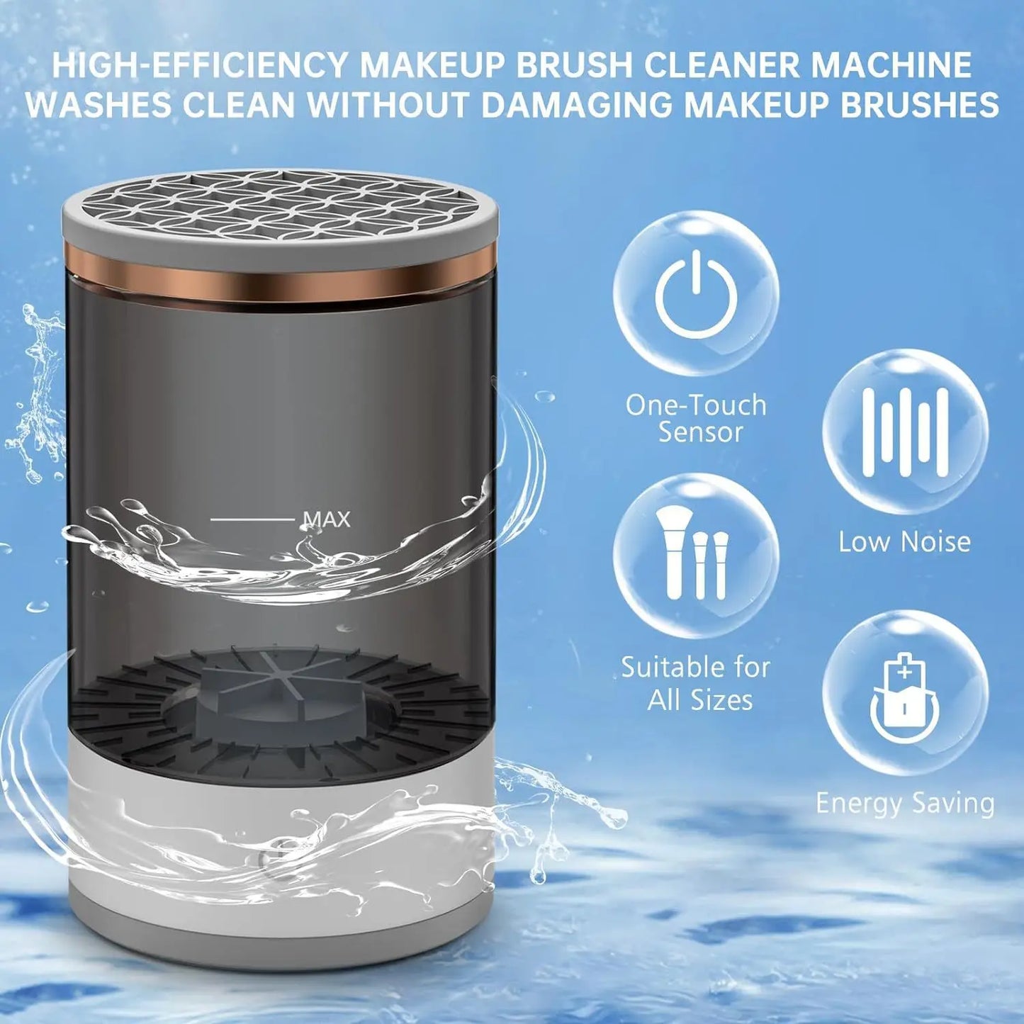 Automatic Makeup Brushes Cleaner Machine Portable Electric Cosmetic Brush Cleaning Washing Tools Make Up Brush Cleaning Dry Tool