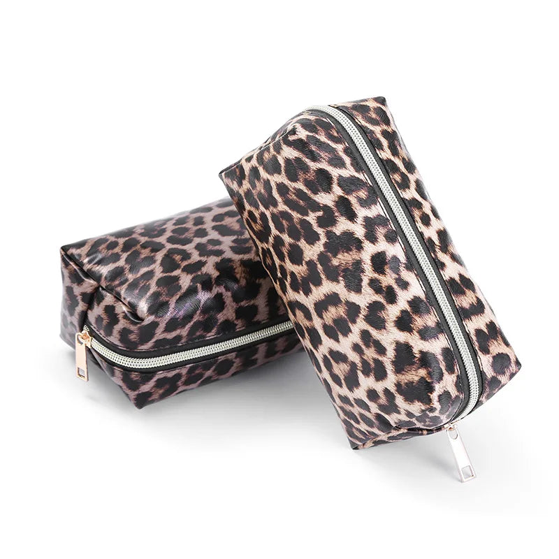 Women Leopard Print Cosmetic Bag