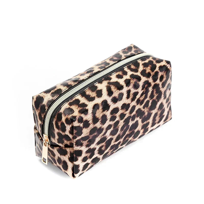 Women Leopard Print Cosmetic Bag