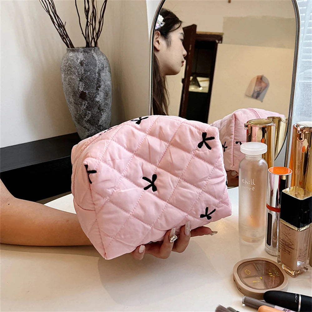 Ladies Bow Makeup Bag