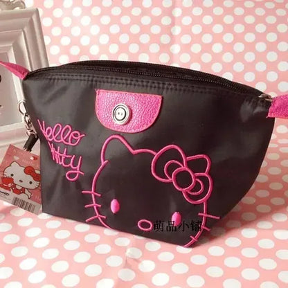 Sanrio Hello Kitty Makeup Bag Anime Y2K Girls Storage Bag Cartoon Kawaii Large Capacity Waterproof PU Handbag