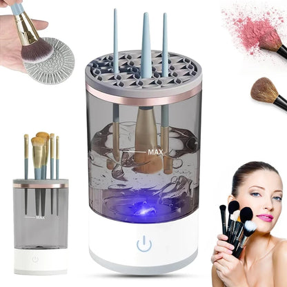 Automatic Makeup Brushes Cleaner Machine Portable Electric Cosmetic Brush Cleaning Washing Tools Make Up Brush Cleaning Dry Tool